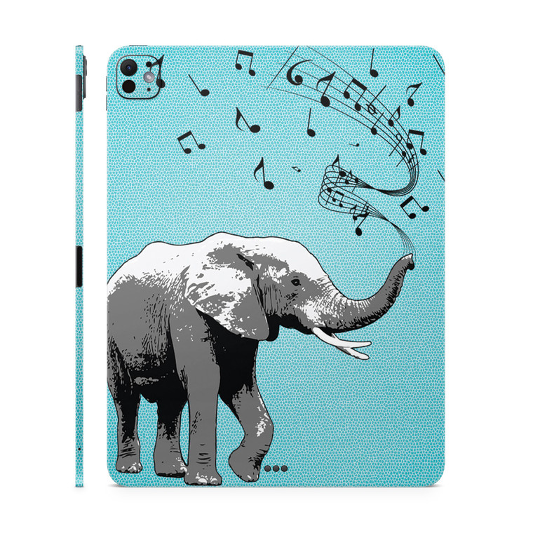 Skin Compatible with Apple iPad Pro 13 (M4) 2024 - Musical Elephant - Premium 3M Vinyl Protective Wrap Decal Cover - Easy to Apply | Crafted in The U