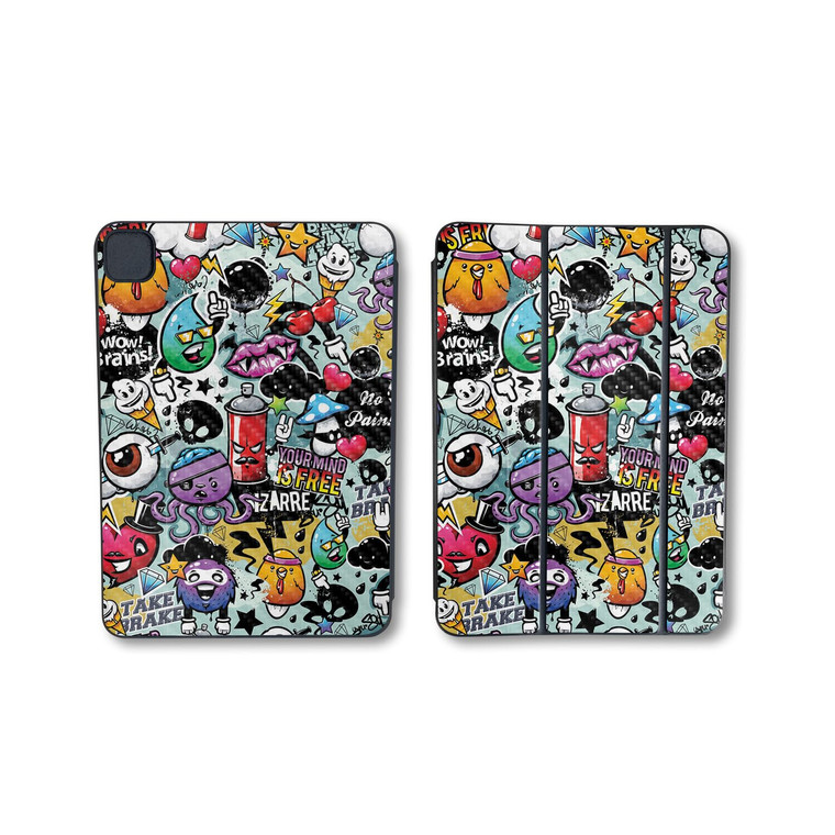 Carbon Fiber Skin Compatible with Apple Smart Folio for iPad Pro 11-inch (M4/M5) 2025 - Oddballs - Premium 3M Vinyl Protective Wrap Decal Cover | Cra