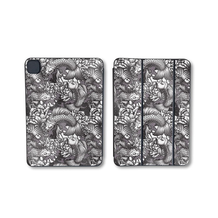 Glossy Glitter Skin Compatible with Apple Smart Folio for iPad Pro 11-inch (M4/M5) 2025 - Angry Koi - Premium 3M Vinyl Protective Wrap Decal Cover |