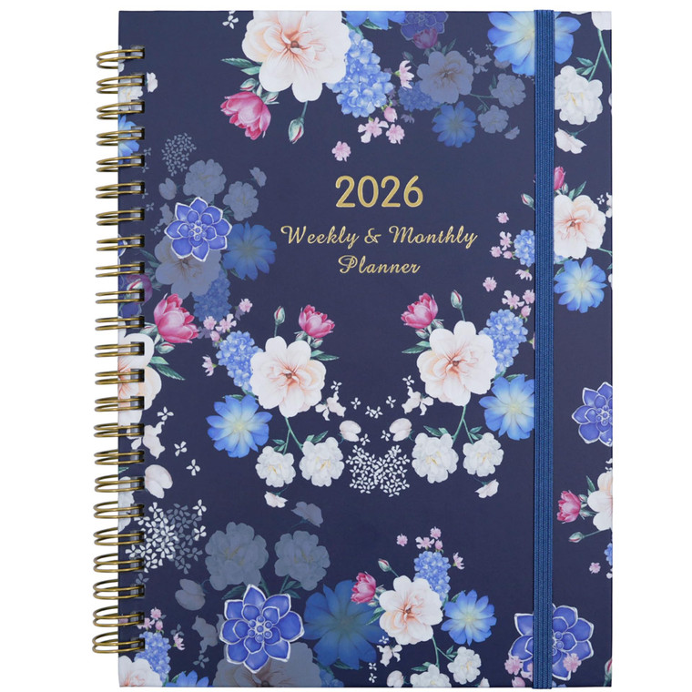 2026 Planner - Jan. to Dec. 2026, 2026 Planner Weekly and Monthly, 2026 Calendar Monthly Planner with Pocket, Flexible Cover, Twin-Wire Binding, Thic