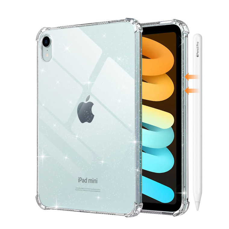 MoKo Case for iPad Mini 7 (A17 Pro), iPad Mini 7th/6th Generation Case 8.3 inch (2024/2021) Thin Lightweight Soft TPU Crystal Clear Cover Drop Protec