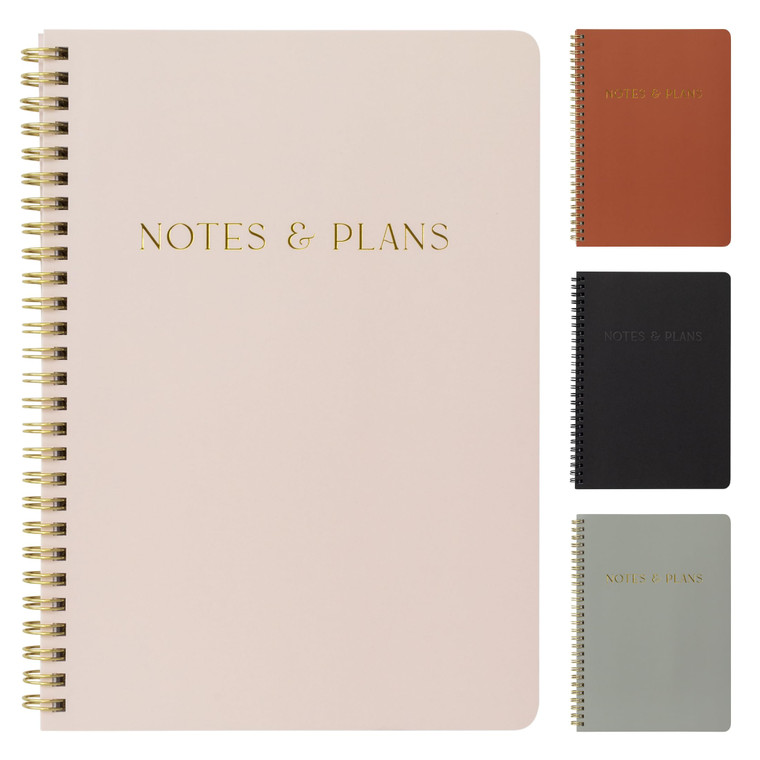 Beautiful Daily Planner And Notebook With Hourly Schedule - Aesthetic Spiral To do List Notepad to Easily Organize Your Tasks And Appointments - Styl