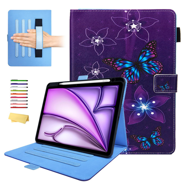 UUcovers for iPad Air 13 inch Case M3 2025/M2 2024 & iPad Pro 12.9 inch Case 6th/5th/4th/3rd Generation,PU Leather Stand Cover with Pencil Holder/Han