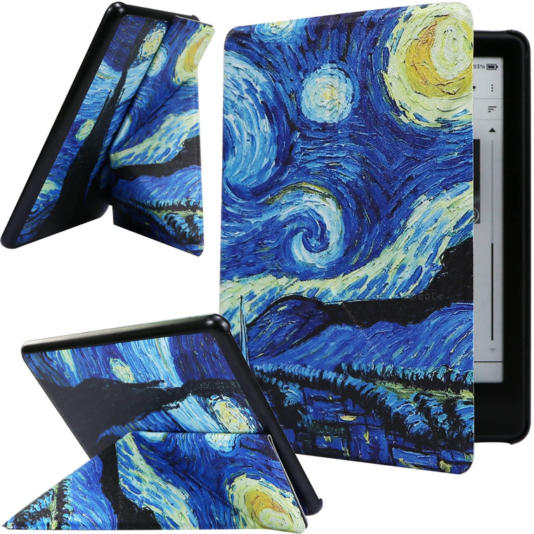 ZhaoCo Case for 6.8" Kindle Paperwhite (11th Generation-2021) and Kindle Paperwhite Signature Edition E-Reader PU Leather Cover, Vertical and Horizon