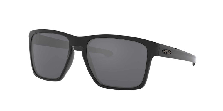 Oakley Men's OO9341 Sliver XL Rectangular Sunglasses, Polished Black/Black Iridium, 57 mm