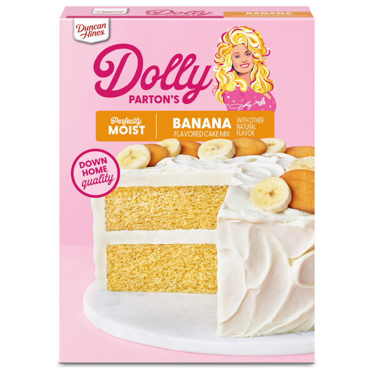 Duncan Hines Dolly Parton's Favorite Banana Flavored Cake Mix, 15.25 oz.