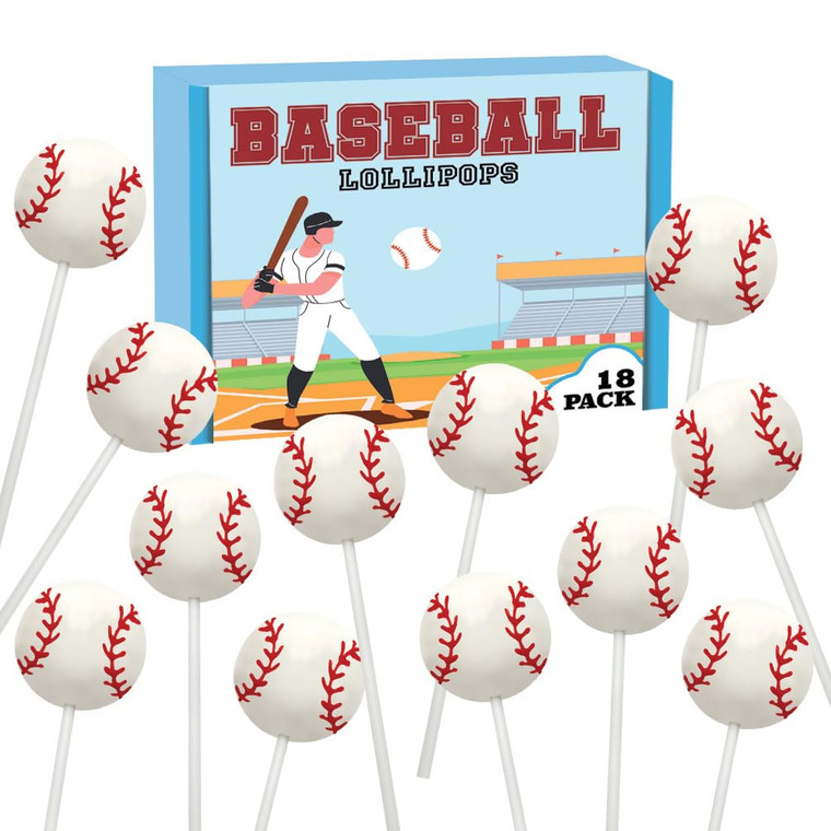 Baseball Candy Lollipops - Individually Wrapped Suckers - Great for Baseball Party Favors - Sports Snacks - Baseball Goodie Bags - Softball Team Trea