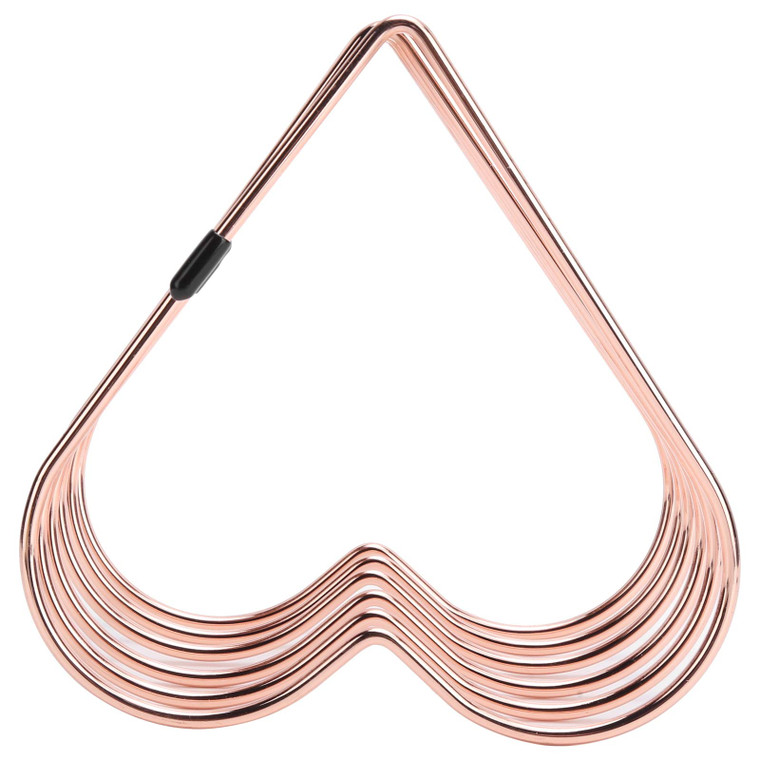 Acouto Desk Book Storage Rack Telescopic Files Folder Stand Organizer Craft Supplies DecorationRose Gold ThisRetractable Heart Shaped Ebook Shelf Has