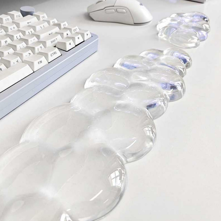 Aszqvd Mouse Pad with Wrist Rest, Soft Cloud Gel Keyboard Mouse Pad Set with Hand Wrist Support, Cute Non Slip Office Desk Accessories for Comfort/Pa