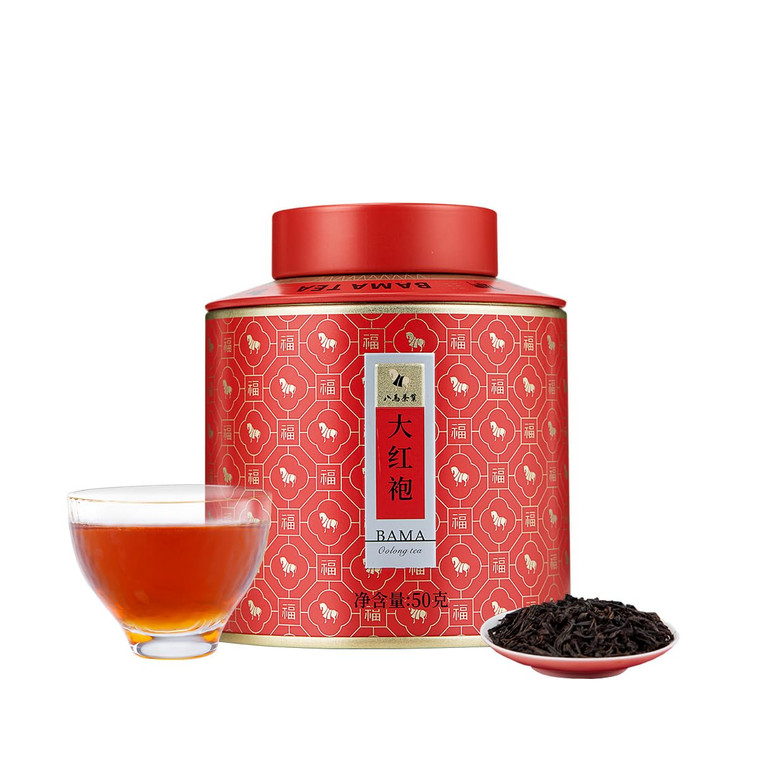 BAMATEA Premium Da Hong Pao Oolong Tea Loose Leaf - Fujian Wuyi Rock Oolong Tea Dahongpao Big Red Robe - High Mountain Chinese Tea 1.76oz (50g)