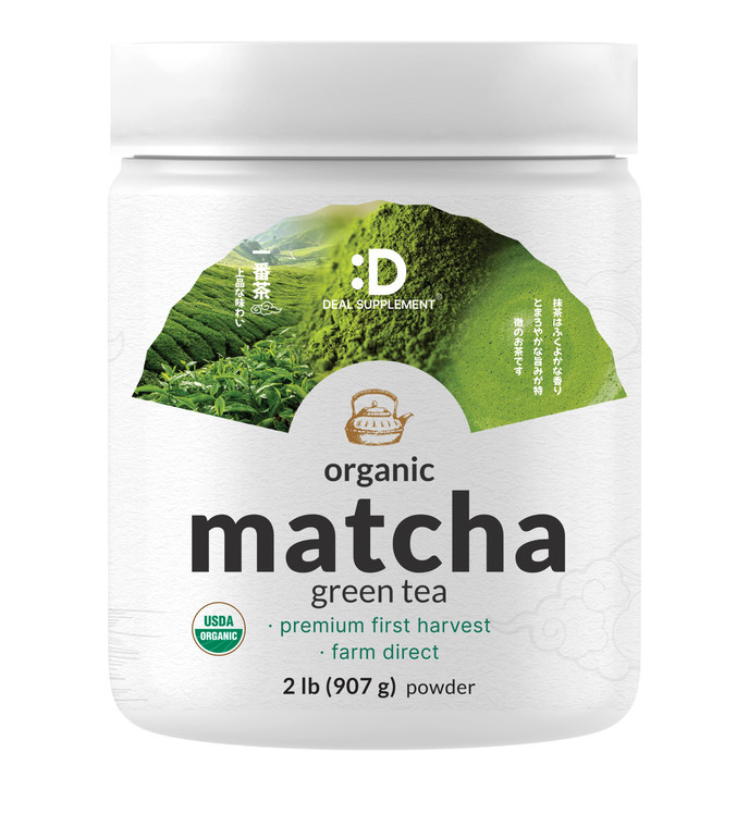 Organic Matcha Green Tea Powder, 2 lb (907g) | First Harvest, Culinary Grade | Japanese Sourced Cafe Mix | Zero Sugar, Keto Friendly, Non-GMO, Vegeta