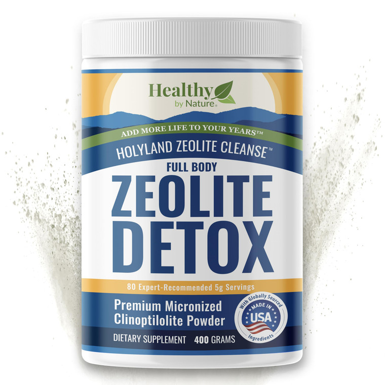 HolyLand Zeolite Cleanse - Zeolite Detox Powder (400 Gram Value Size) - Clinoptilolite Natural, Activated - Supports Energy, Mental Focus, pH Balance