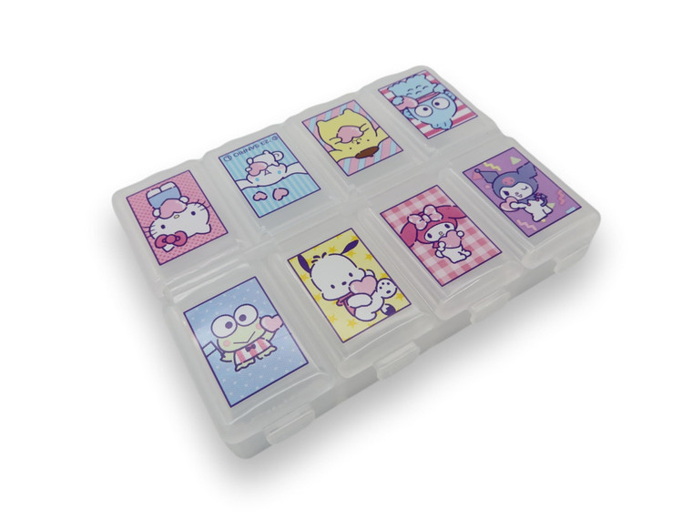 Sanrio Characters Die-Cut Medicine Supplement Portable Accessories Case Travel with 8 Subdivision lid (Mix)