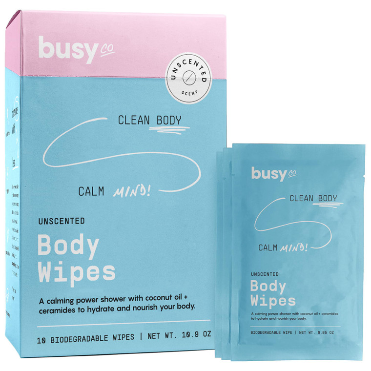 Calm Body Wipes for Women - Cleansing Large Wash Cloth - Extra Thick & Moist - Armpit Sweat Cloths for Body Odor - No Rinse, No Shower - Unscented -