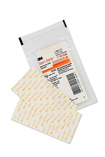 3M Steri-Strip Reinforced Adhesive Skin Closures, R1546, 1/4 in x 4 in (6 mm x 100 mm), 50 Bag/Carton, 4 Carton/Case