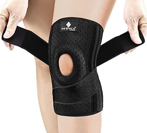 NEENCA Knee Brace for Knee Pain, Adjustable Knee Support with Patella Gel Pad & Side Spring Stabilizers, Knee Wrap for Arthritis, Meniscus Tear, ACL,