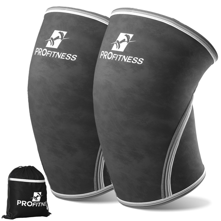 Knee Sleeve (Pair) Squat Knee Support & Compression for Powerlifting, Weightlifting, CrossFit WOD, Bodybuilding - Extra Thick 7mm Neoprene Knee Sleev