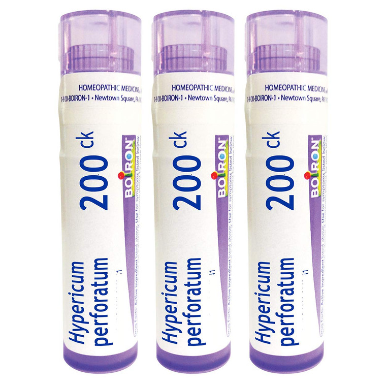 Boiron Hypericum Perforatum 200Ck Homeopathic Medicine for Nerve Pain - Pack of 3 (240 Pellets)
