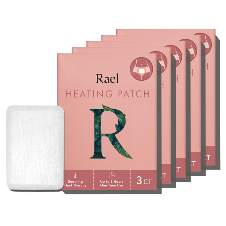 Rael Heating Patches, Herbal Heating Patches - Period Heating Pads for Cramps, Ultra Thin Design, On The Go Size, for All Skin Types (15 Count)