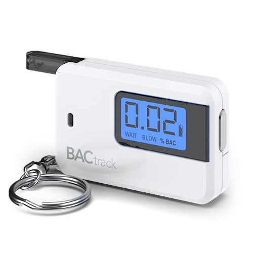 BACtrack Go Keychain Breathalyzer (White) | Ultra-Portable Pocket Keyring Alcohol Tester for Personal Use
