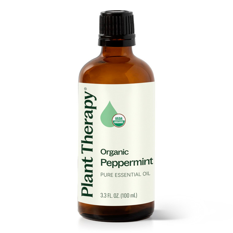 Plant Therapy Organic Peppermint Essential Oil 100% Pure, USDA Certified Organic, Undiluted, Natural Aromatherapy, for Diffusion, Skin, Hair, Therape