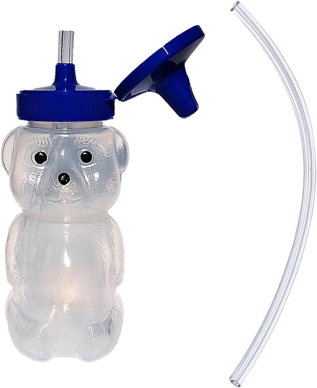 TalkTools Honey Bear Straw Cup with Handle, 5oz  Soft Straw Trainer for Babies & Toddlers 4+ Months  Easy-Grip, Dishwasher Safe.