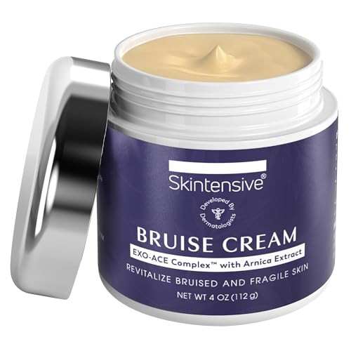 SKINTENSIVE Arnica Bruise Cream for Thin Skin - Moisturizing Arnica Cream, Vitamin K C and E, Skin Renewal, 4 Oz