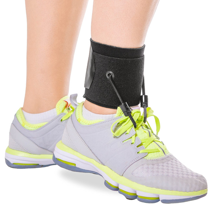 BraceAbility AFO Foot Drop Brace - Adjustable Soft Ankle Foot Orthosis Drop Foot Brace for Men and Women, Walking with Shoes, Toe Lifter Support, Dor