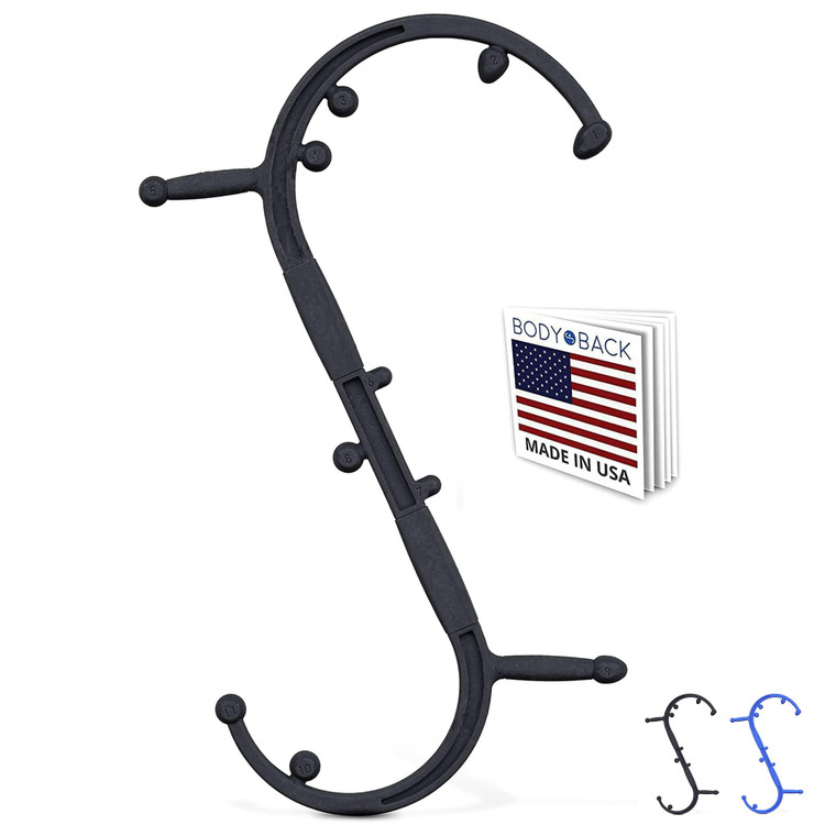 Body Back Buddy Elite  USA Made  Trigger Point Massage Tool, Shoulder Neck Back Handheld Self Massager, Manual Massage Cane, Hook, Muscle Knot Remo