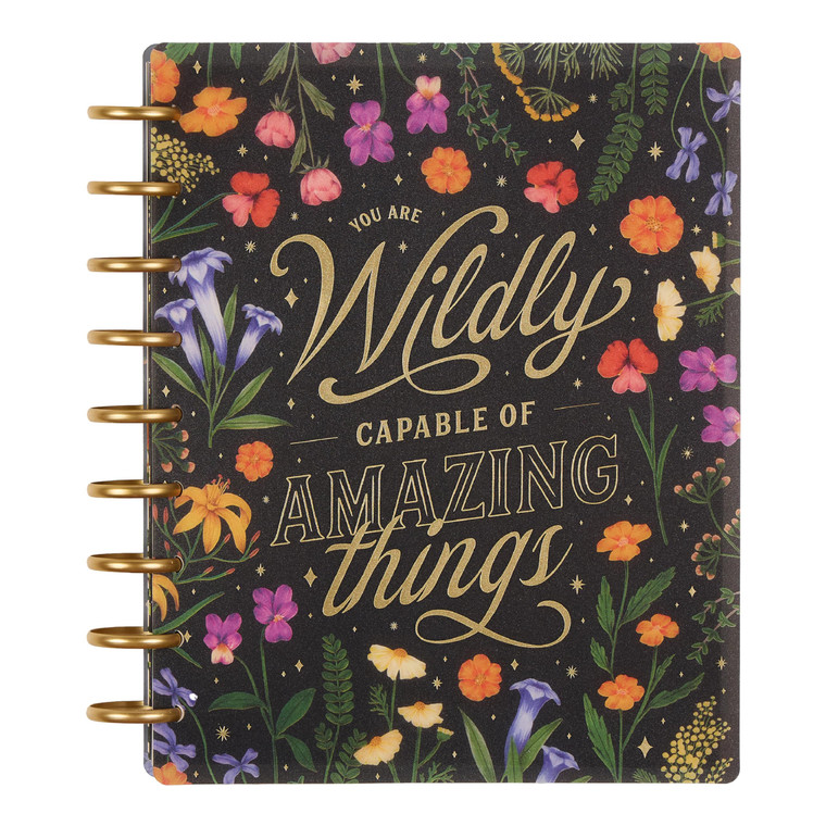 Happy Planner Disc-Bound Planner Jan.Dec. 2026, Includes 3 Extra Months and 2 Sticker Sheets, Classic Size, 7" x 9.25", Dashboard Layout, Grounded M