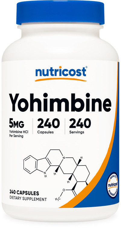 Nutricost Yohimbine HCl 5mg, 240 Capsules Extra Strength - Gluten Free, Non-GMO