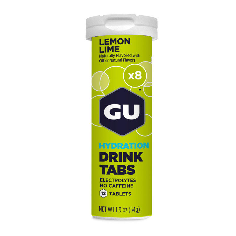 GU Energy Hydration Electrolyte Drink Tablets, 8-Count(96 Servings), Lemon Lime