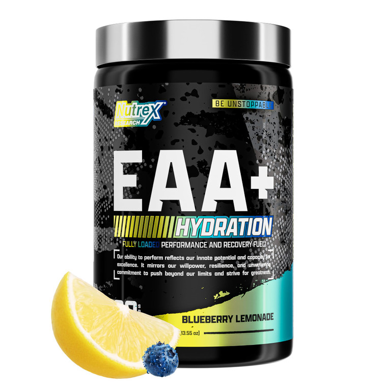 Nutrex Research EAA Hydration | EAAs + BCAA Powder | Muscle Recovery, Strength, Muscle Building, Endurance | 8G Essential Amino Acids + Electrolytes