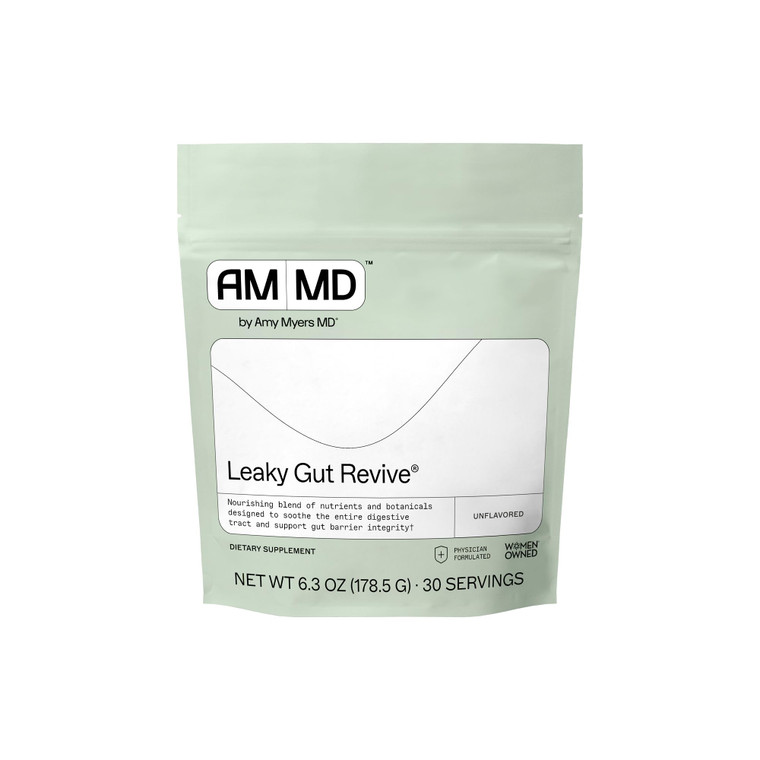 Amy Myers MD Leaky Gut Revive - Gluten-Free & Non-Dairy - Botanical Blend for Healthy Gut Support - GI Health Support with Prebiotic Fiber, Slippery
