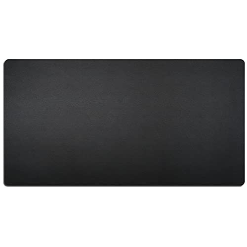 Nekmit Leather Desk Blotter Pad 34 x 17 Inches, Flat, Non-Slip, Waterproof, Black