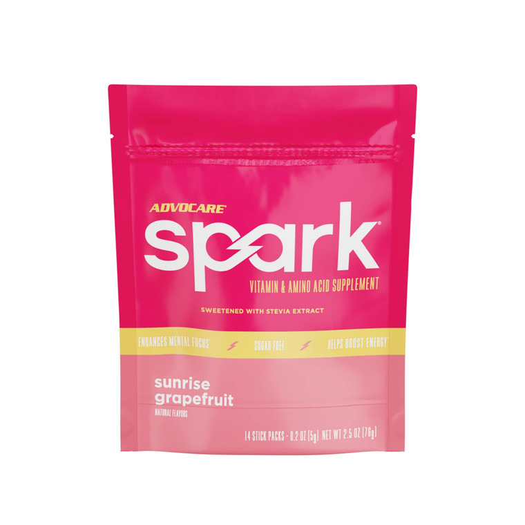 AdvoCare Spark - Energy Drink Mix - Vitamin & Amino Acid Supplement - Supports Energy & Focus - Portable Immune Support - Sugar-Free - Sunrise Grapef