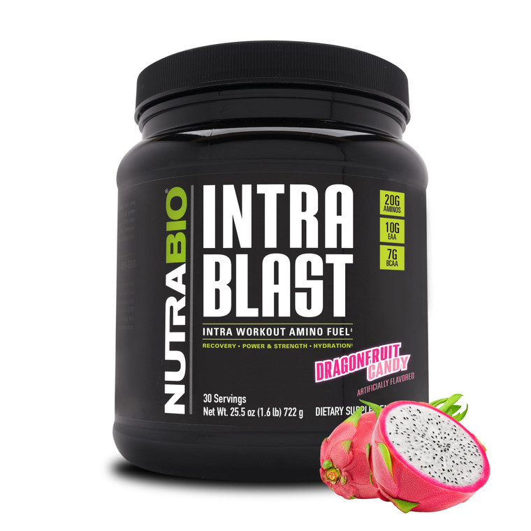 NutraBio Intra Blast Bcaa Powder Amino Acid Supplement, Electrolyte & Hydration Blend, Intra, Pre Workout & Muscle Recovery, 20g Eaa Amino Acids Powd