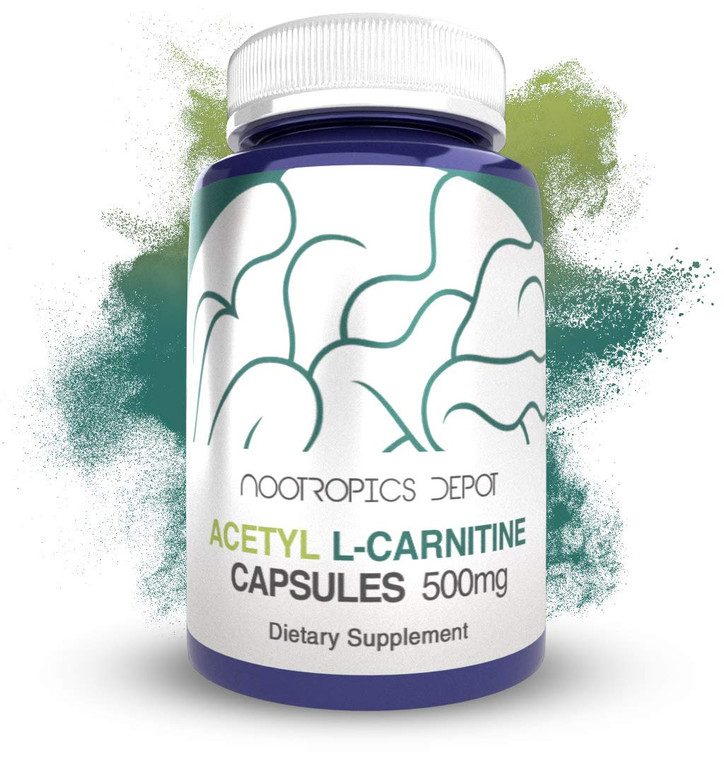 Nootropics Depot Acetyl L-Carnitine Capsules | 500mg | 90 Count | HCL Form | Energy Supplement | Supports Mitochondrial Function | ALCAR HCL