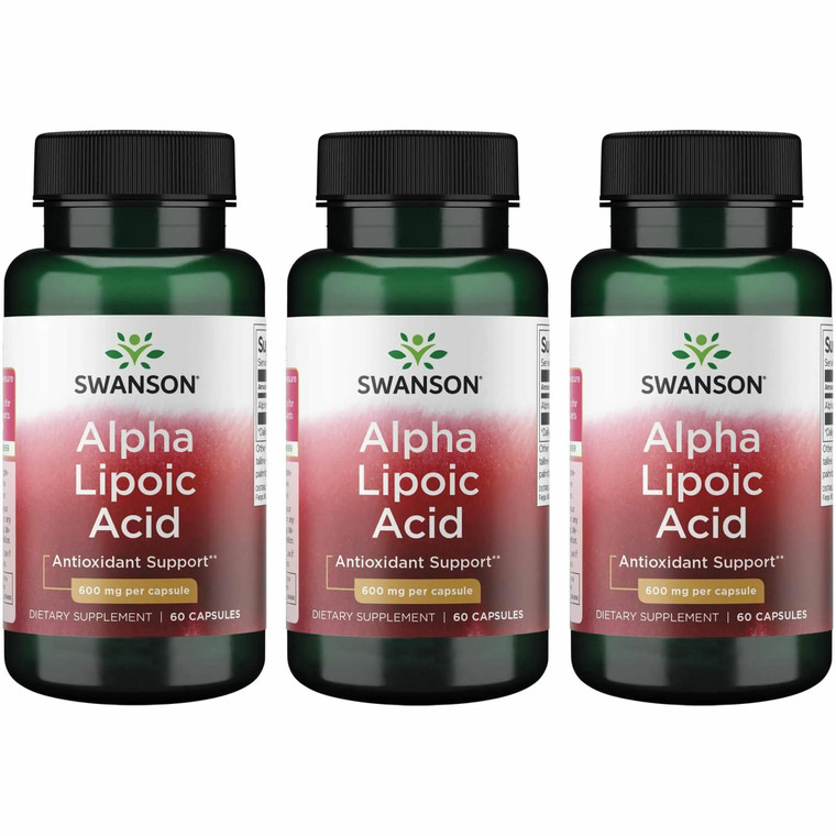 Swanson Alpha Lipoic Acid - Natural Supplement Supporting Healthy Blood Pressure Levels Already Within a Normal Range - Promotes Carbohydrate Metabol