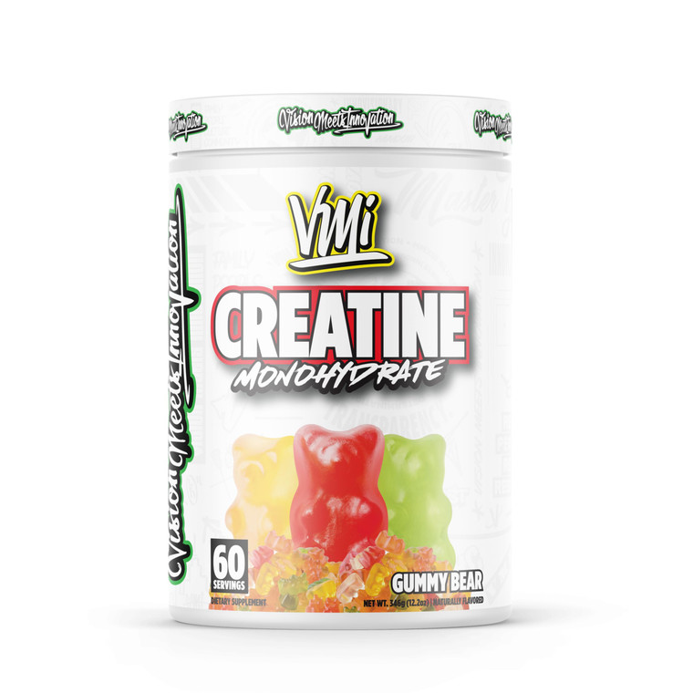 VMI Sports Creatine Monohydrate Powder Muscle Mass  Strength  Size  Power | 5 Grams per Serving (60 Servings, Gummy Bear)