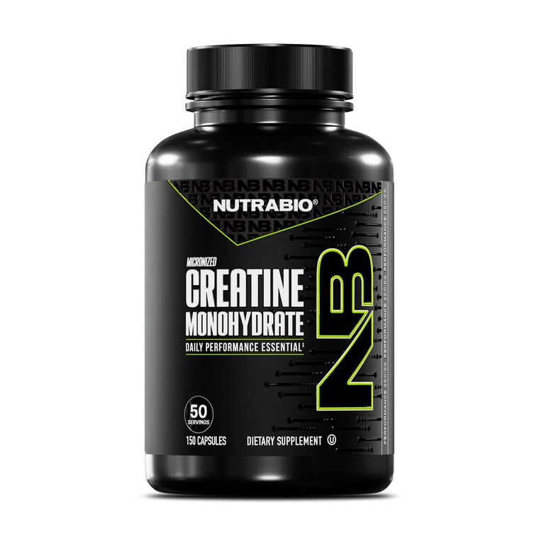 NutraBio Pure Micronized Creatine Monohydrate Capsules, Creatine Pills, Supports Bulk Muscle Energy, Recovery, and Strength - Keto Friendly, Kosher,