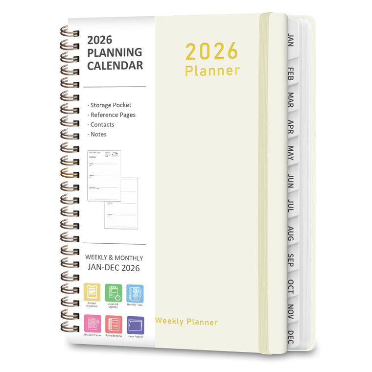 Planner 2025-2026, Weekly and Monthly Calendar Academic Planner (July 2025 - June 2026), Hardcover Teacher School Student Agenda with Tabs, Ideal for