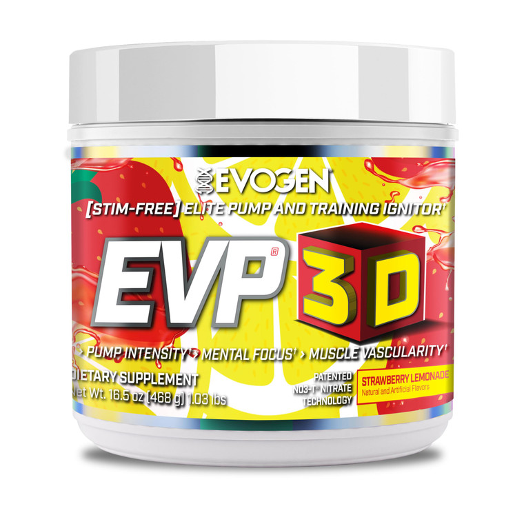 Evogen EVP 3D - Stim Free Pre Workout Powder for Men & Women | Sugar Free Non Stim Preworkout with Beta Alanine and Creatine for Energy & Pump | Stra