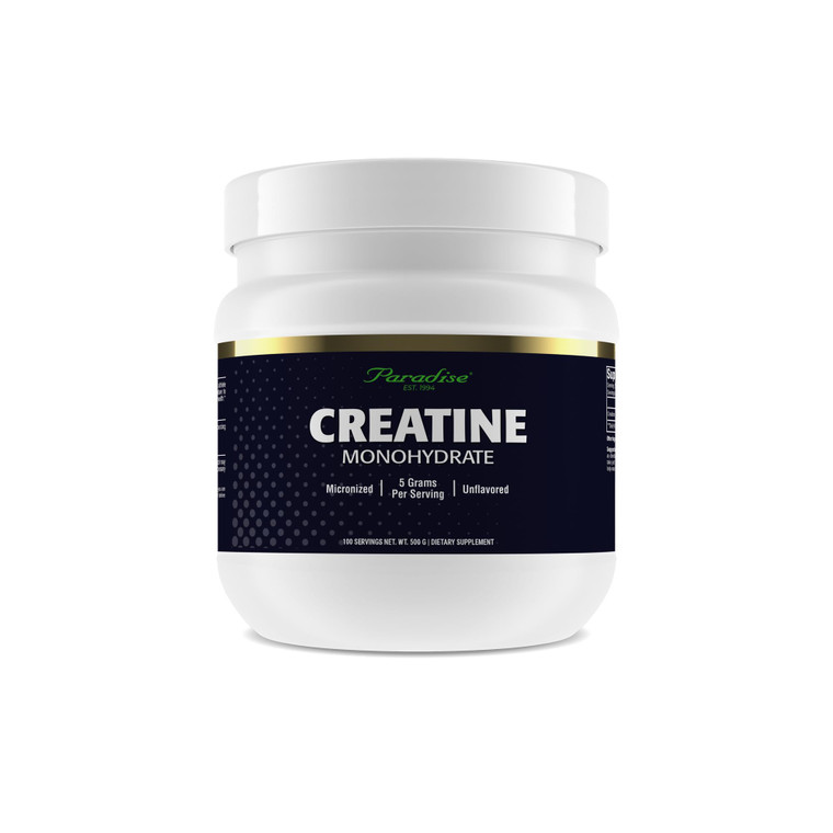 Paradise Creatine Monohydrate Powder, Micronized for Enhanced Absorption, Supports Muscle Building & Athletic Performance, 500g, 100 Servings