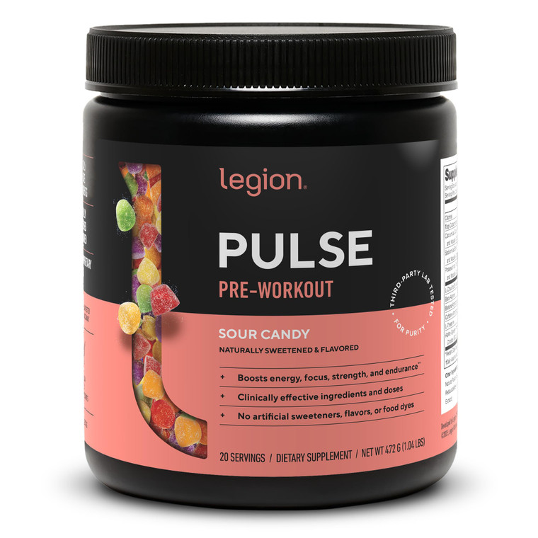 LEGION Pulse Pre Workout - All Natural Nitric Oxide Preworkout Drink to Boost Energy, Creatine Free, Naturally Sweetened, Beta Alanine, Citrulline, A