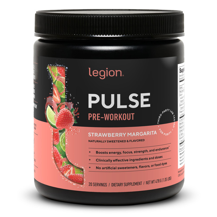 LEGION Pulse Pre Workout - All Natural Nitric Oxide Preworkout Drink to Boost Energy, Creatine Free, Naturally Sweetened, Beta Alanine, Citrulline, A