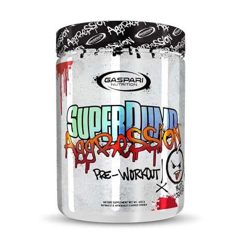 Gaspari Nutrition SuperPump Aggression Pre-Workout: Energy, Focus, Endurance and Recovery, with Creatine and Caffeine (25 Servings, Blood Orange)