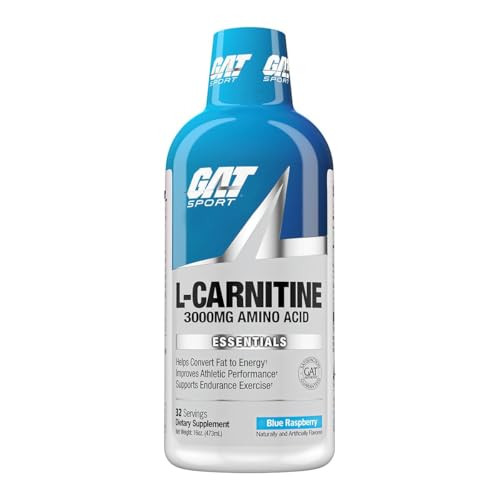 GAT Sport Essentials Liquid L-Carnitine 3000, Blue Raspberry, 16 oz
