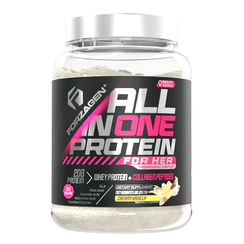 Forzagen All in One Protein for Her | Womens Protein Powder with Multi Collagen Peptides | Hydrolyzed Collagen Supplement, Gut Health, Great for Pre