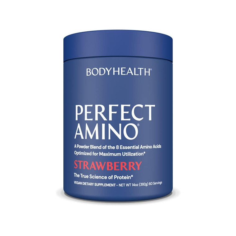 BodyHealth PerfectAmino Powder - BCAA and EAA Powder for Pre and Post Workout - Amino Acid Energy Drink for Men and Women to Support Lean Muscle and